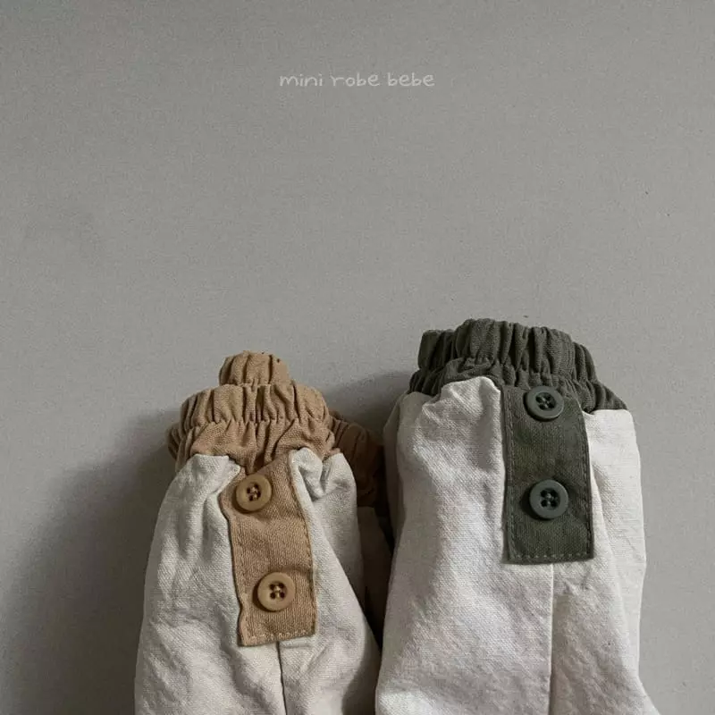 Mini Robe - Korean Baby Fashion - #babyoutfit - Two Tone Pants