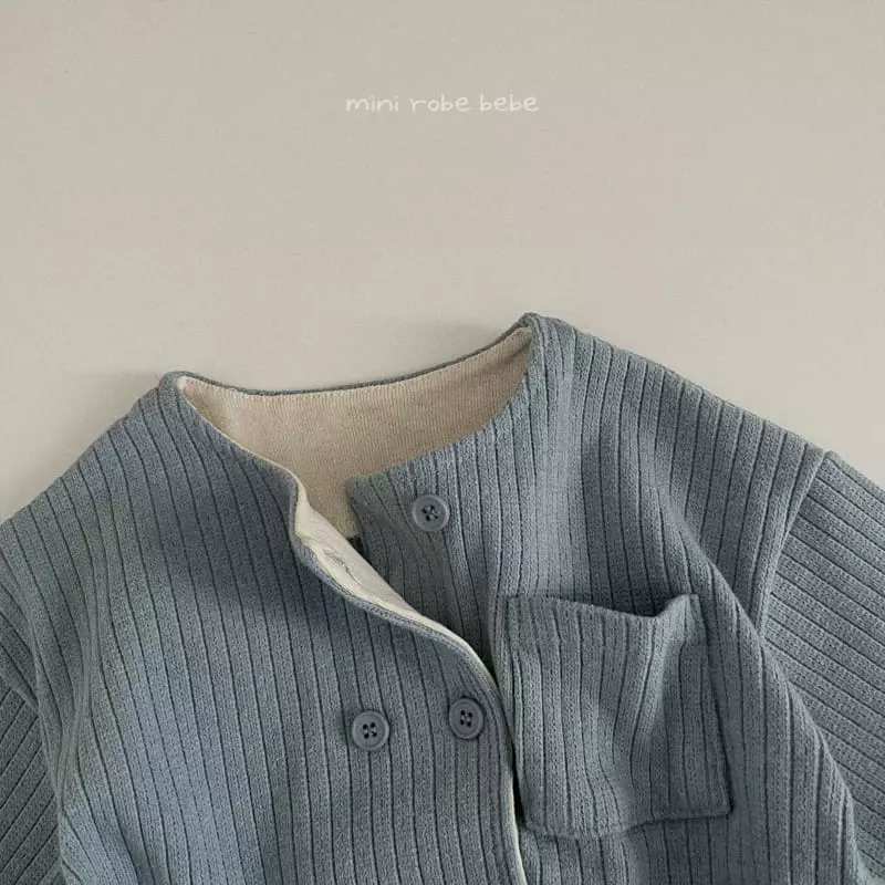 Mini Robe - Korean Baby Fashion - #babyoutfit - Double Button Cardigan - 11