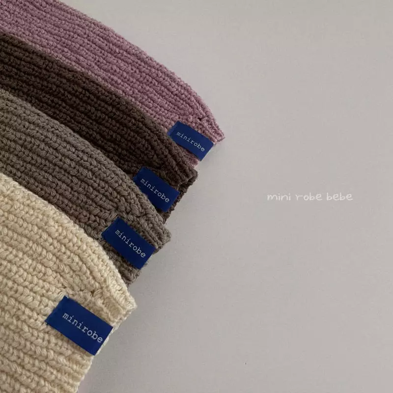 Mini Robe - Korean Baby Fashion - #babywear - knit Bonnet - 3