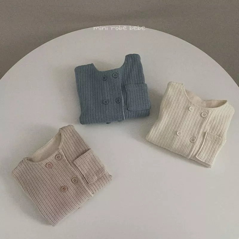 Mini Robe - Korean Baby Fashion - #babywear - Double Button Cardigan - 12