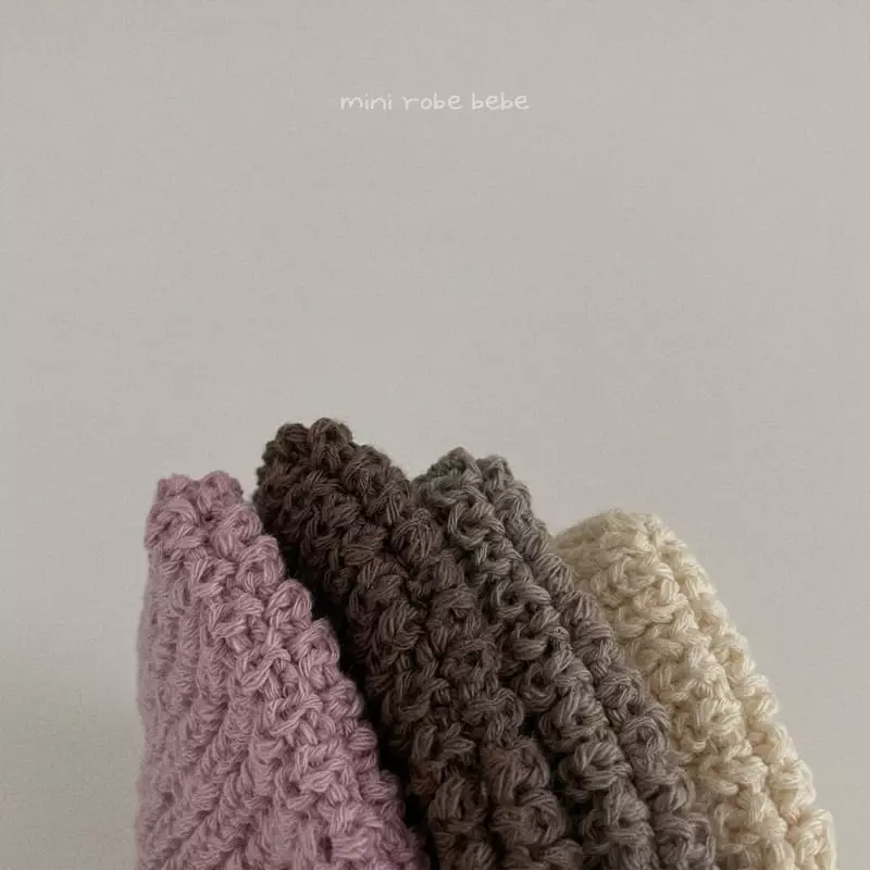 Mini Robe - Korean Baby Fashion - #babywear - knit Bonnet - 4