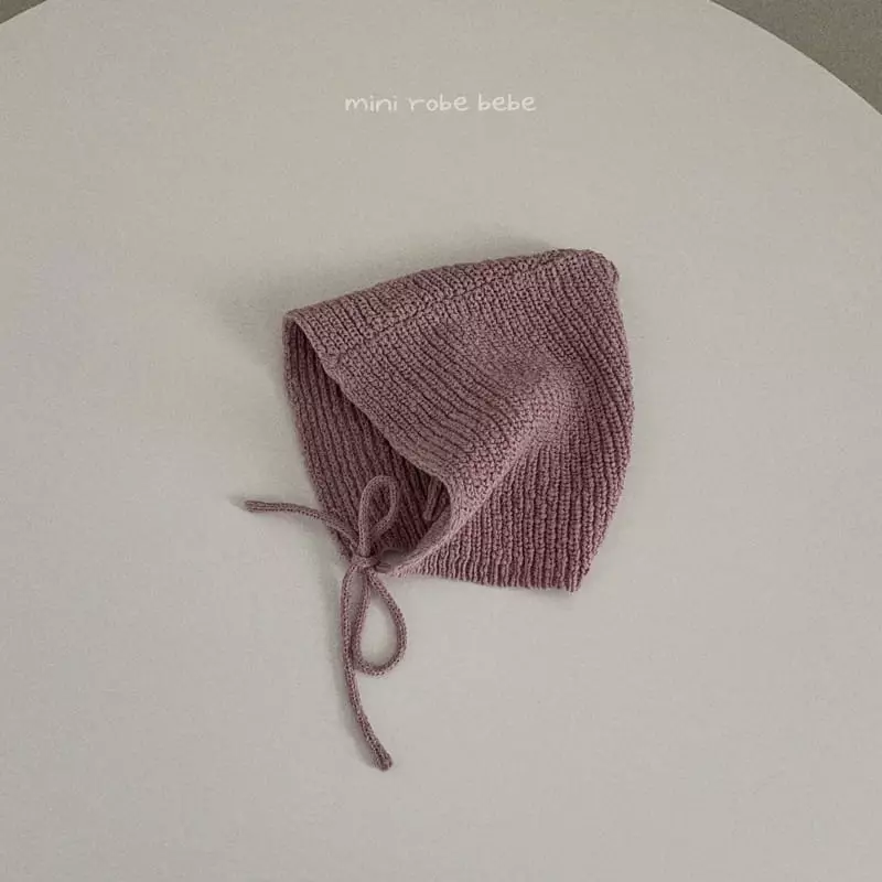 Mini Robe - Korean Baby Fashion - #onlinebabyshop - knit Bonnet - 5