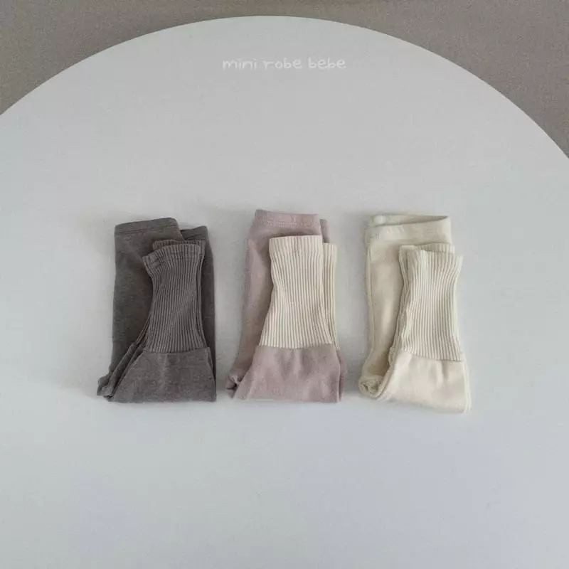Mini Robe - Korean Baby Fashion - #onlinebabyshop - Half Half Leggings - 3