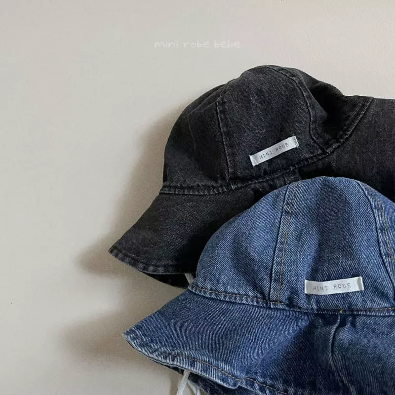 Mini Robe - Korean Baby Fashion - #smilingbaby - Denim Bucket Hat - 3