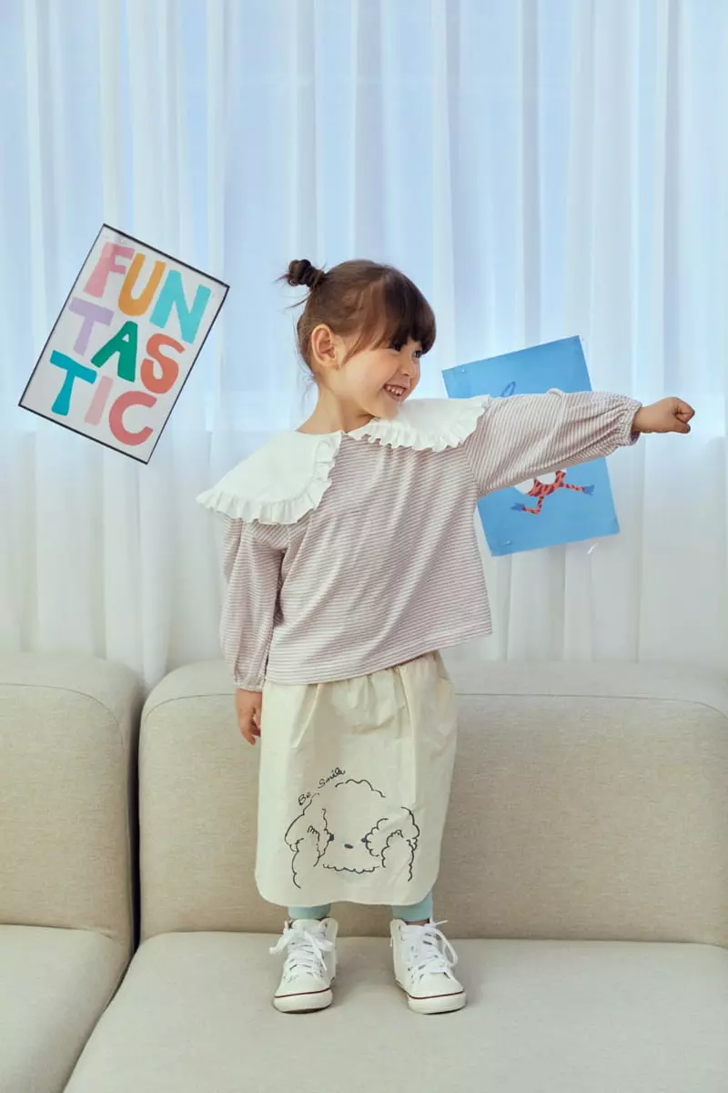 Miniature - Korean Children Fashion - #childofig - Big Collar Tee - 9
