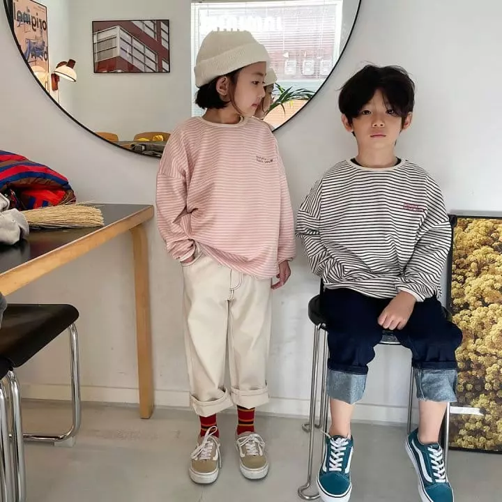 Minimal - Korean Children Fashion - #discoveringself - Thank You Piping Tee - 7