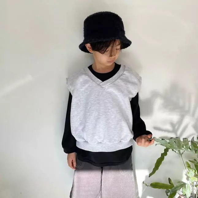 Minimal - Korean Children Fashion - #stylishchildhood - Patch Sweatshirt - 9