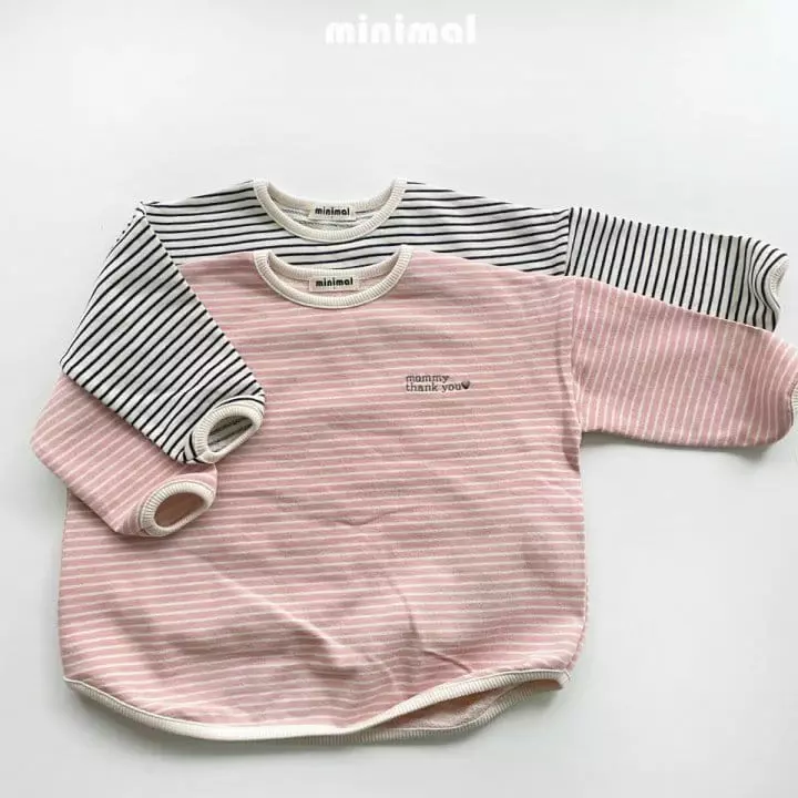Minimal - Korean Children Fashion - #todddlerfashion - Thank You Piping Tee