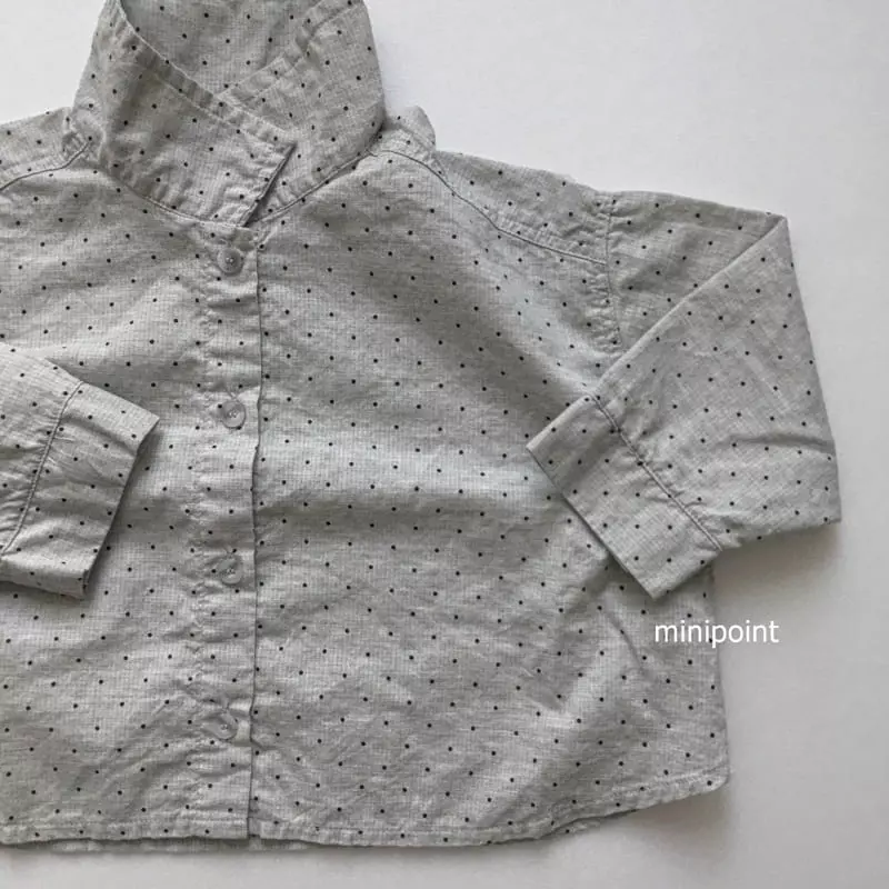 Minipoint - Korean Children Fashion - #littlefashionista - Dot Short Shirt - 3