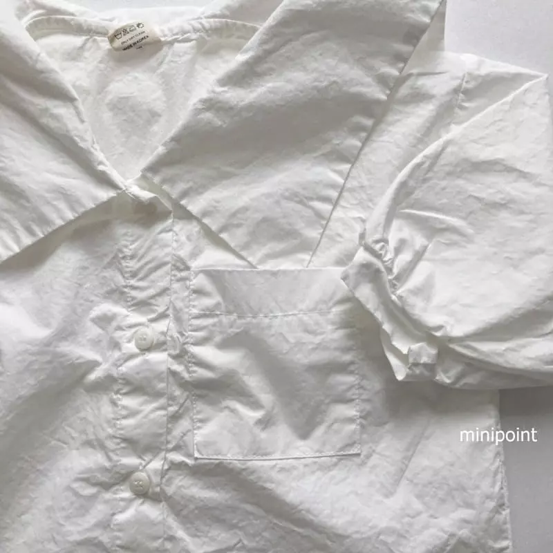Minipoint - Korean Children Fashion - #prettylittlegirls - Big Collar Blouse - 2