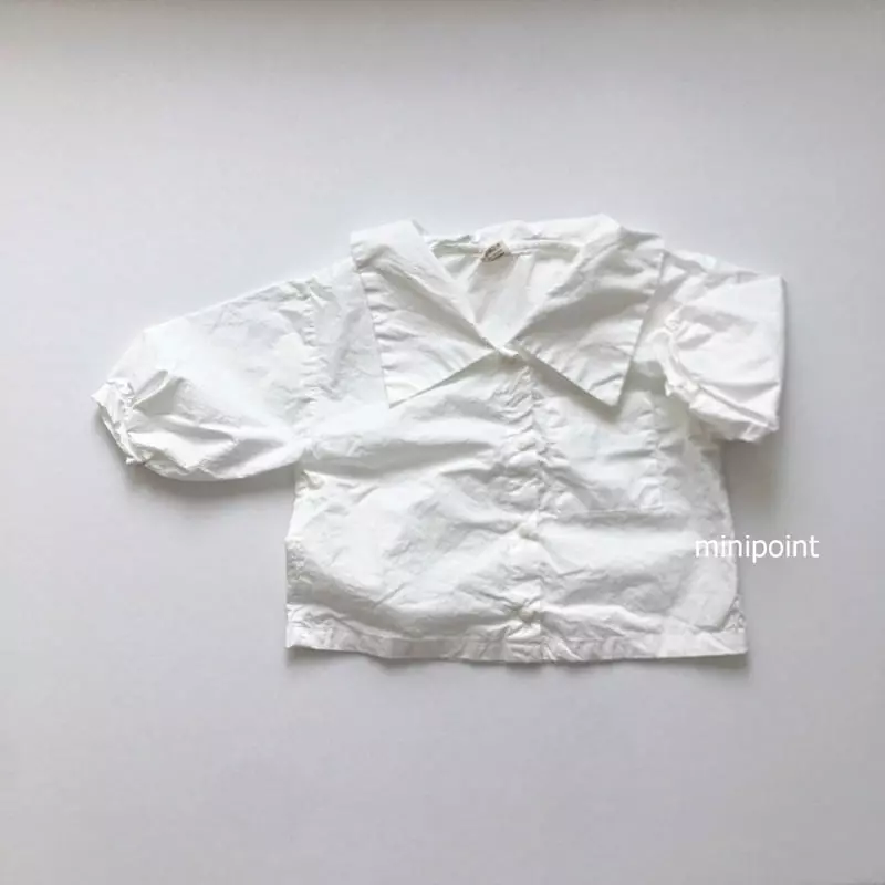 Minipoint - Korean Children Fashion - #todddlerfashion - Big Collar Blouse - 4