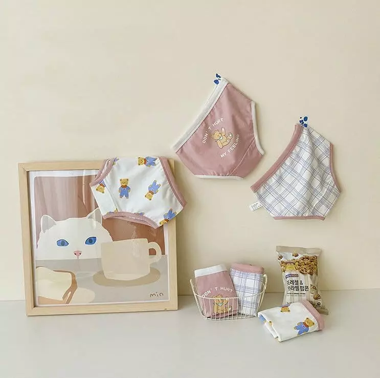 Miso - Korean Children Fashion - #Kfashion4kids - Pink Bear Under Pants Set - 5