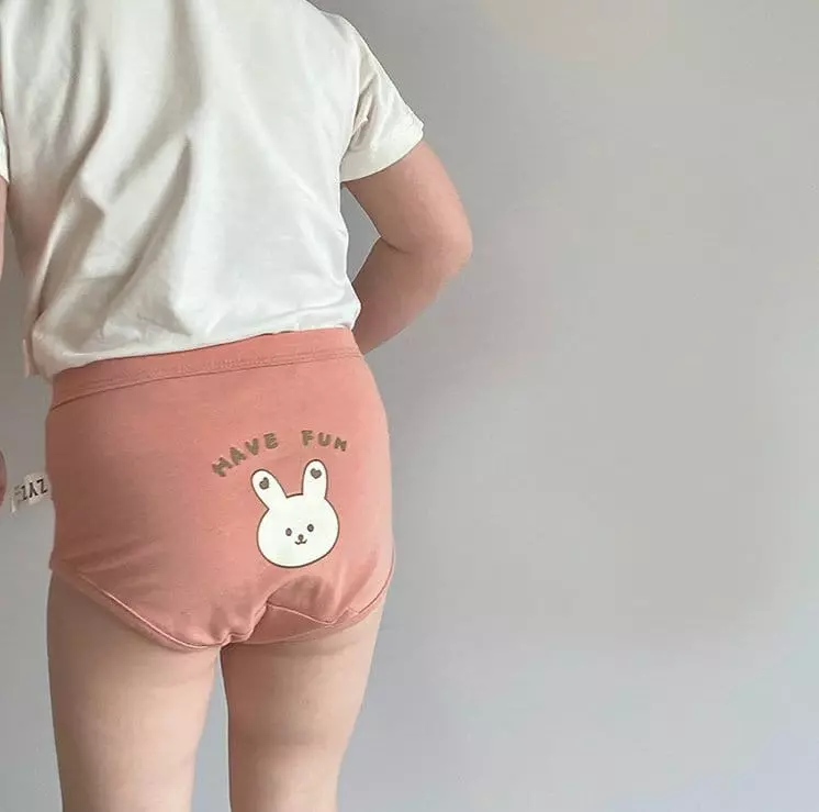 Miso - Korean Children Fashion - #Kfashion4kids - Pink Rabbit Under Pants Set - 3