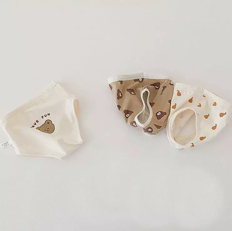Miso - Korean Children Fashion - #childrensboutique - Brown Bear Under Pants Set - 9