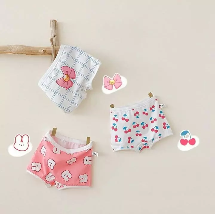 Miso - Korean Children Fashion - #designkidswear - Ribbon Cherry Under Pants Set