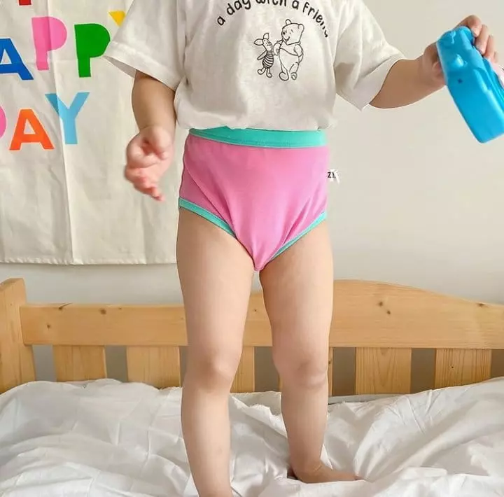 Miso - Korean Children Fashion - #discoveringself - Flower Bear Under Pants Set - 8
