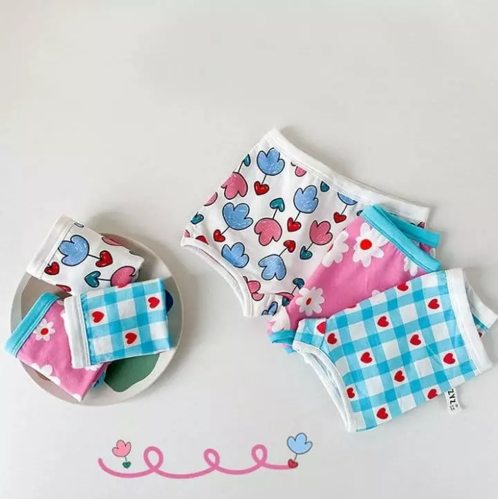 Miso - Korean Children Fashion - #designkidswear - Hear Blue Under Pants Set - 4
