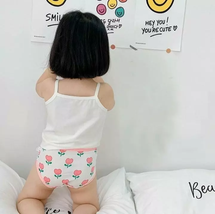 Miso - Korean Children Fashion - #fashionkids - Flower Under Pants Set - 2