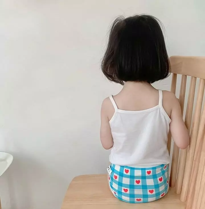 Miso - Korean Children Fashion - #fashionkids - Hear Blue Under Pants Set - 5