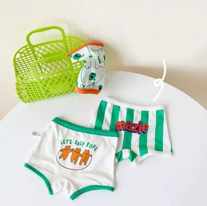Miso - Korean Children Fashion - #fashionkids - Green Magic Under Pants Set - 2