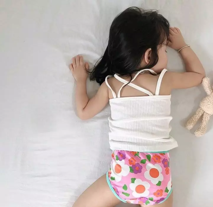 Miso - Korean Children Fashion - #kidsshorts - Flower Bear Under Pants Set - 10