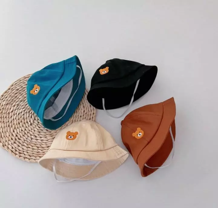 Miso - Korean Children Fashion - #kidsshorts - Bear Buckethat - 4