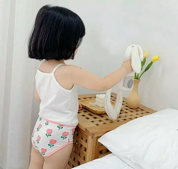 Miso - Korean Children Fashion - #kidzfashiontrend - Flower Under Pants Set - 5