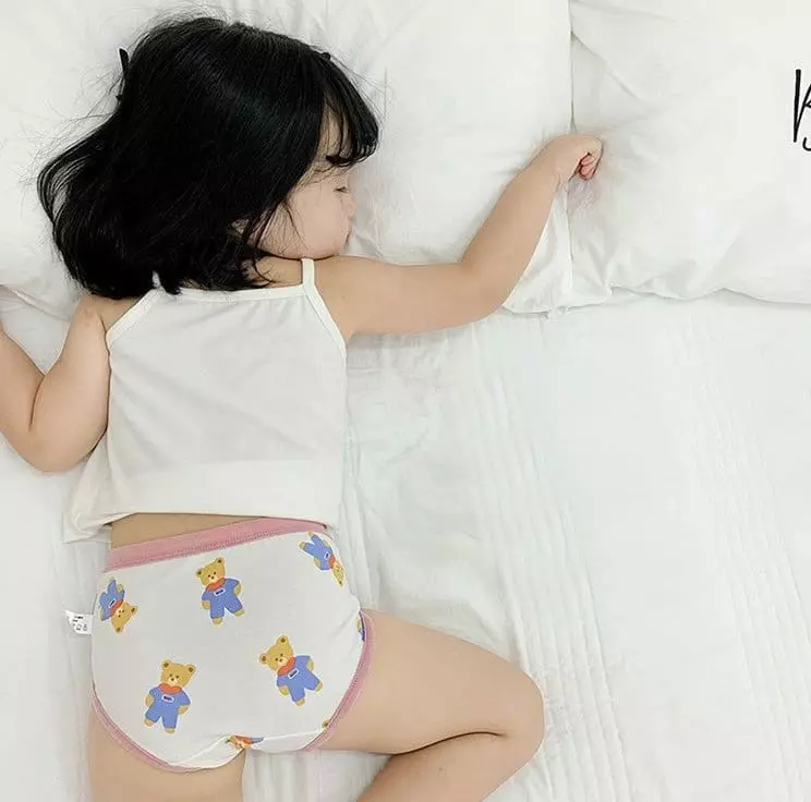 Miso - Korean Children Fashion - #littlefashionista - Pink Bear Under Pants Set - 6
