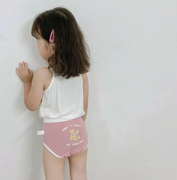 Miso - Korean Children Fashion - #magicofchildhood - Pink Bear Under Pants Set - 7