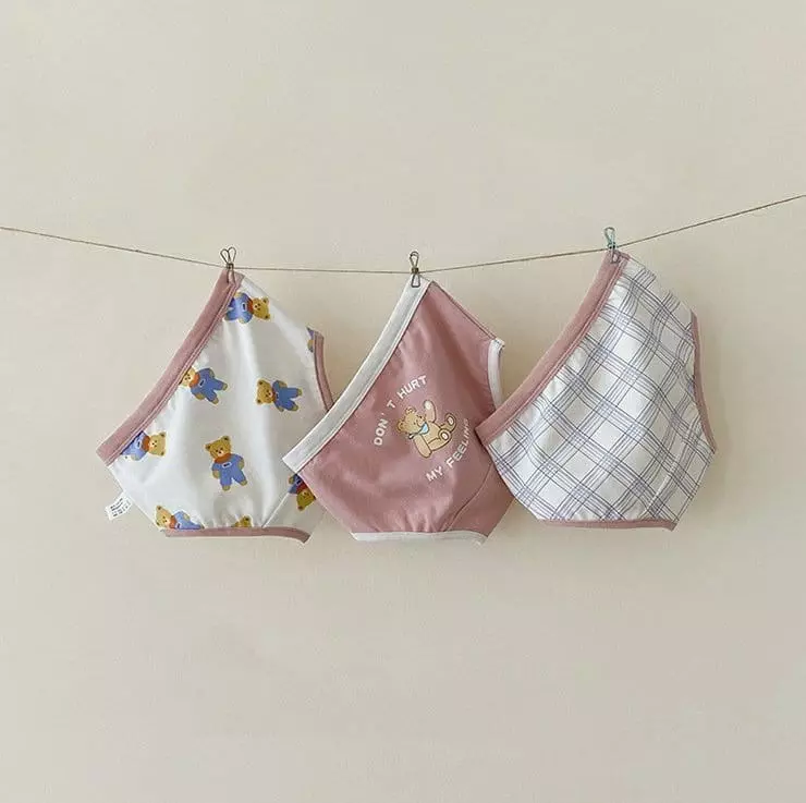 Miso - Korean Children Fashion - #minifashionista - Pink Bear Under Pants Set - 8