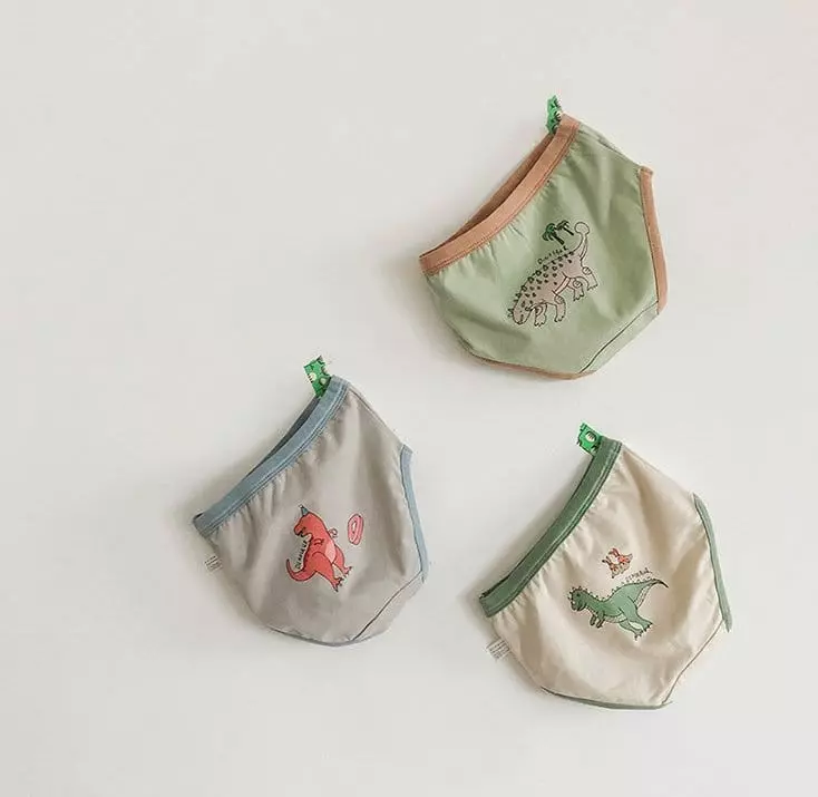 Miso - Korean Children Fashion - #prettylittlegirls - Dino Under Pants Set - 5