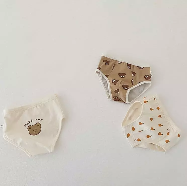 Miso - Korean Children Fashion - #minifashionista - Brown Bear Under Pants Set - 4