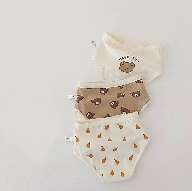 Miso - Korean Children Fashion - #stylishchildhood - Brown Bear Under Pants Set - 7