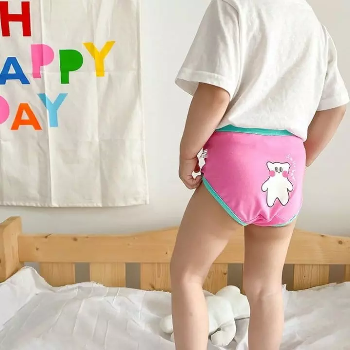 Miso - Korean Children Fashion - #toddlerclothing - Flower Bear Under Pants Set - 3