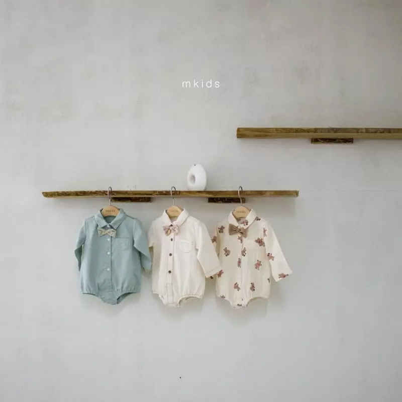 Mkids - Korean Baby Fashion - #babyboutique - Vest Tie Bodysuit