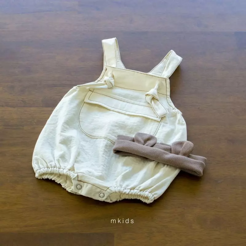 Mkids - Korean Baby Fashion - #babyclothing - Morgan Dungarees Bodysuit - 2