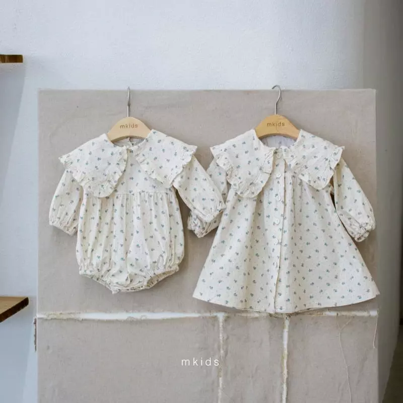 Mkids - Korean Baby Fashion - #babyfashion - Ani Big Collar Bodysuit - 8