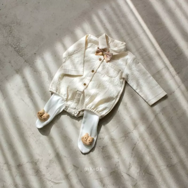 Mkids - Korean Baby Fashion - #babyfever - Vest Tie Bodysuit - 6