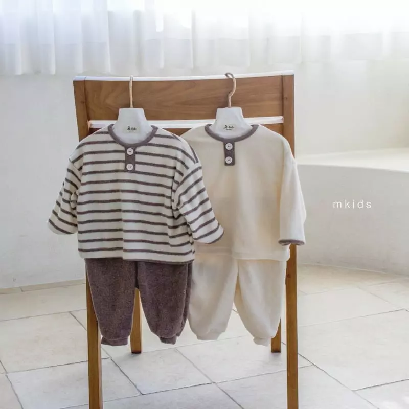 Mkids - Korean Baby Fashion - #babygirlfashion - Terry Top Bottom Set