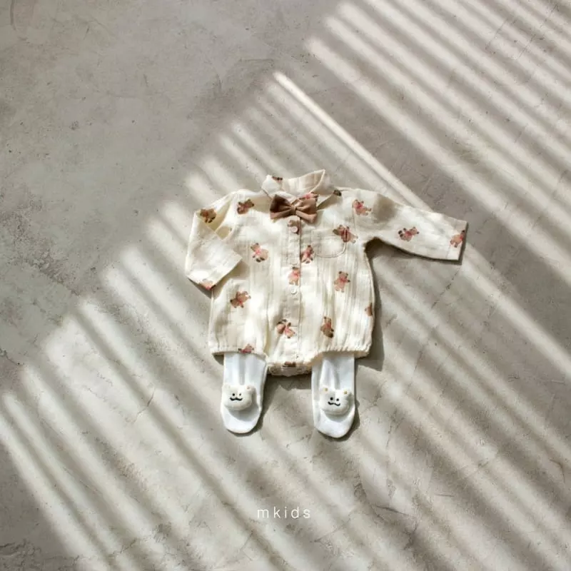 Mkids - Korean Baby Fashion - #babyoninstagram - Vest Tie Bodysuit - 9