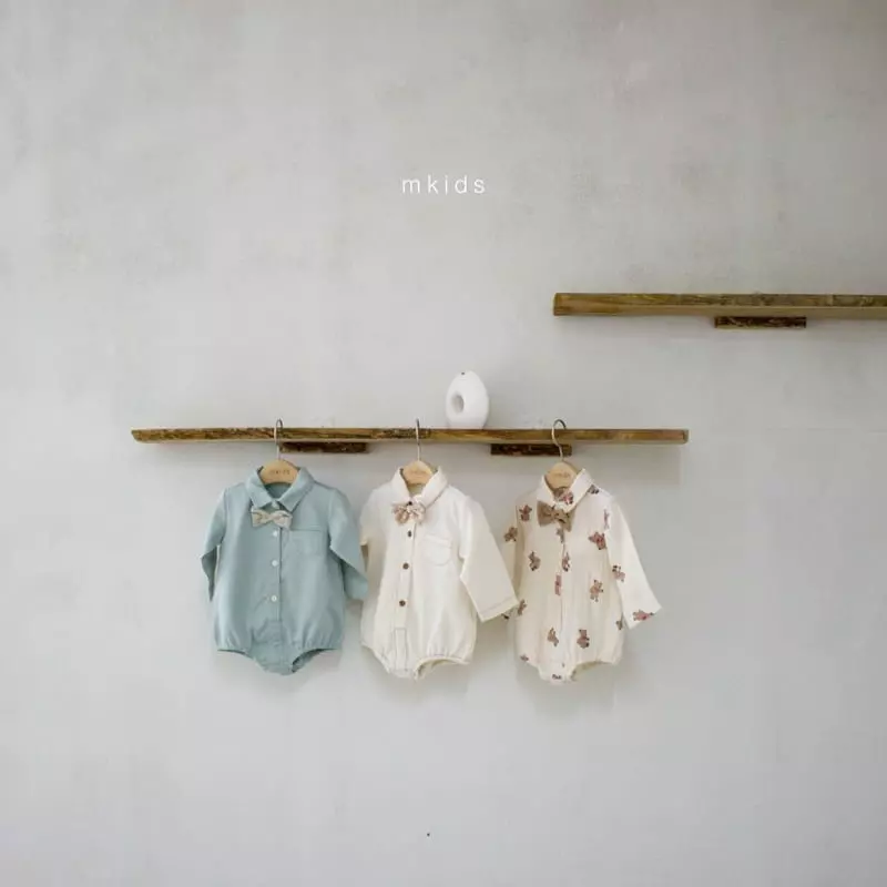 Mkids - Korean Baby Fashion - #babyootd - Vest Tie Bodysuit - 10