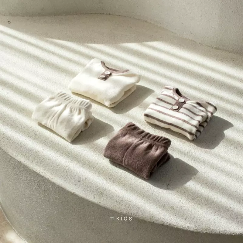 Mkids - Korean Baby Fashion - #babyoutfit - Terry Top Bottom Set - 5