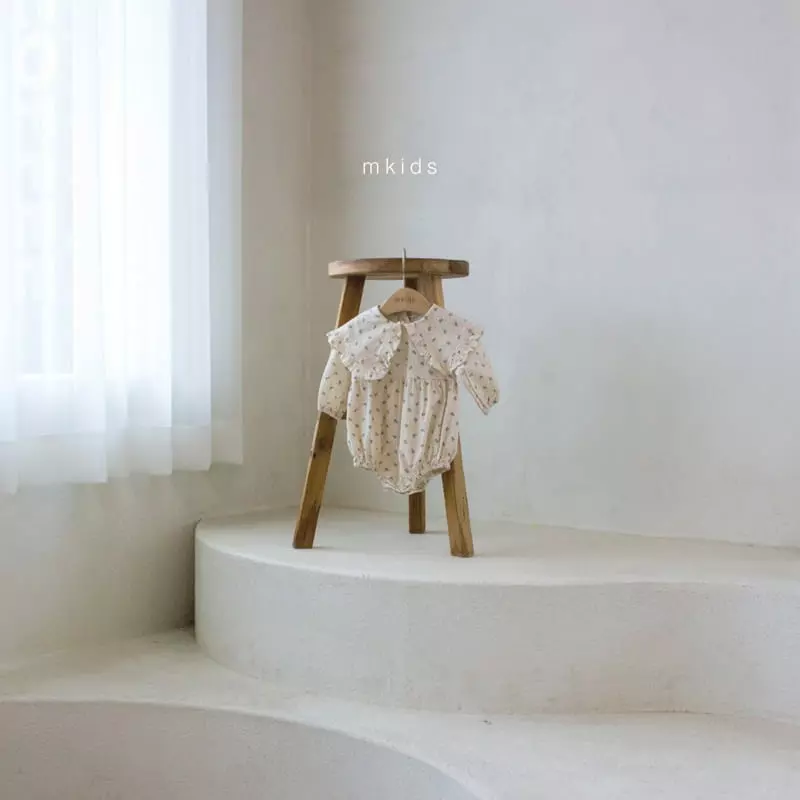 Mkids - Korean Baby Fashion - #onlinebabyboutique - Ani Big Collar Bodysuit - 2