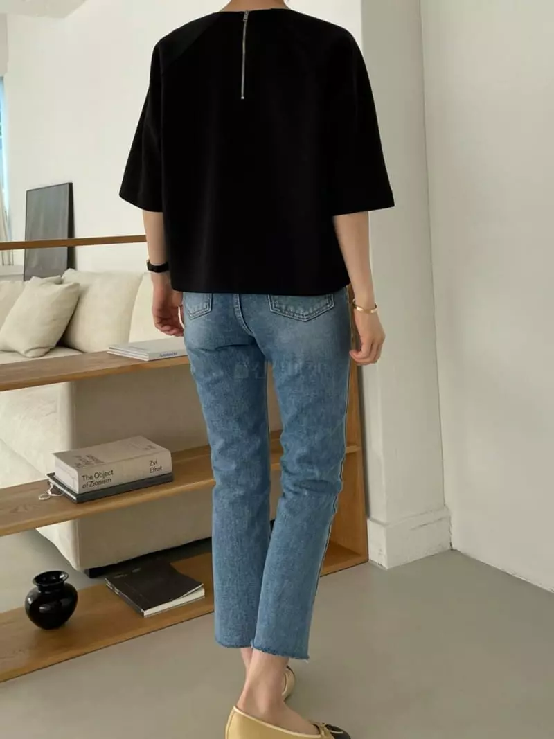 Moi - Korean Women Fashion - #womensfashion - Luna Zipper Tee - 4
