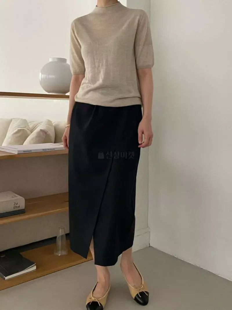 Moi - Korean Women Fashion - #momslook - Wholega Knit Tee