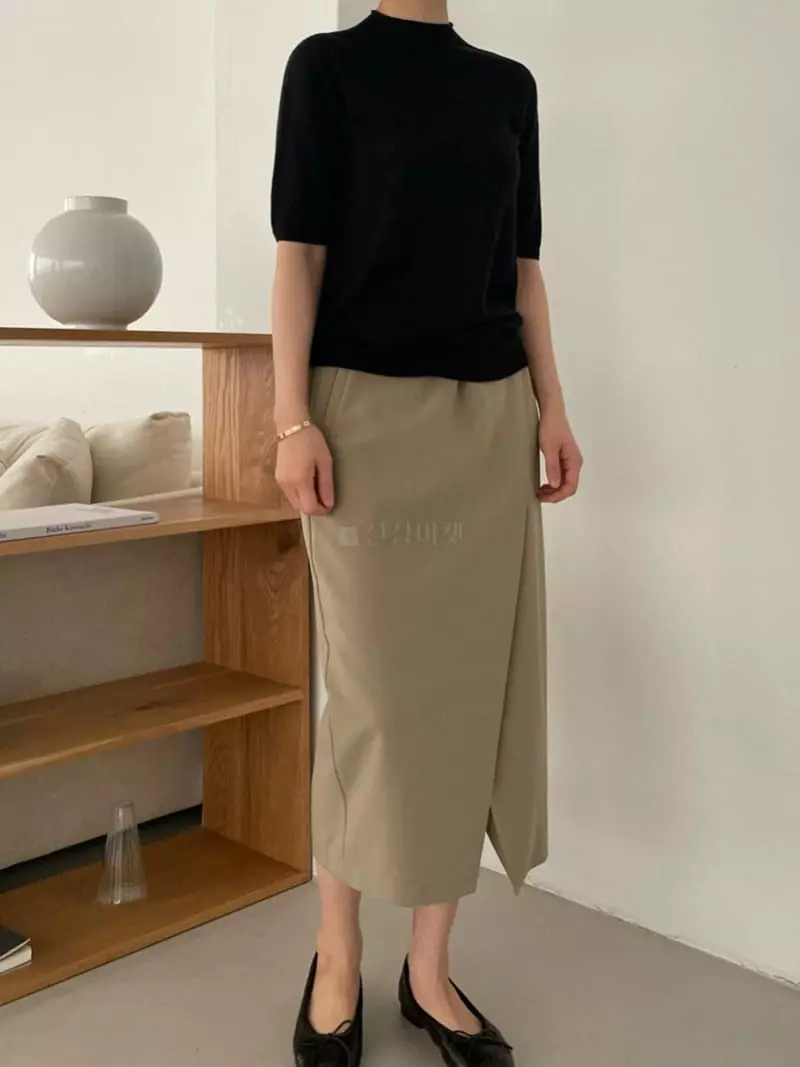 Moi - Korean Women Fashion - #momslook - Wholega Knit Tee - 3