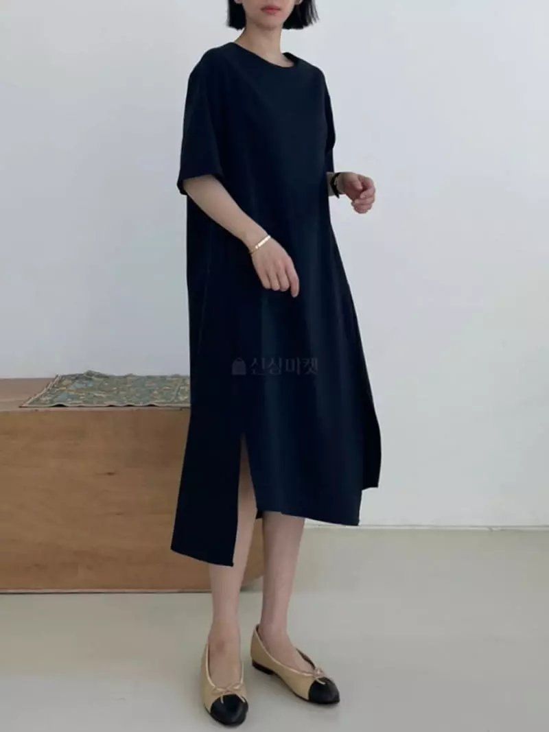 Moi - Korean Women Fashion - #momslook - Diagonal unbalance One-piece