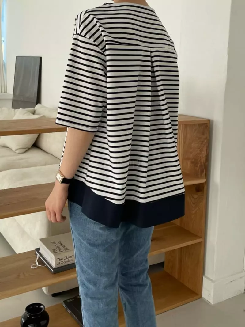 Moi - Korean Women Fashion - #momslook - Louis Boat Tee - 2
