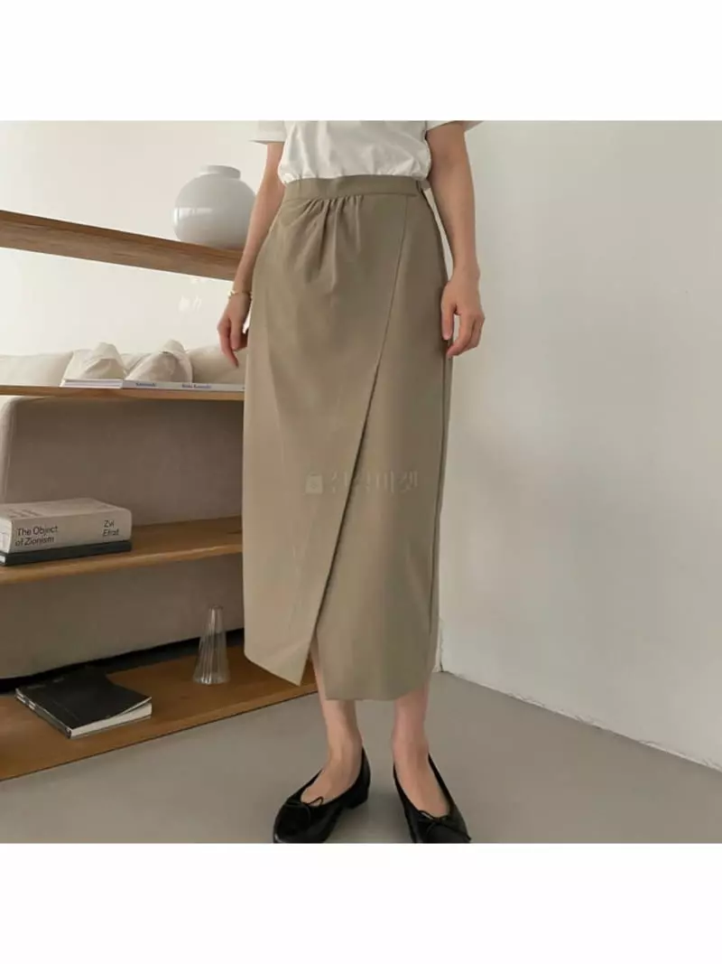 Moi - Korean Women Fashion - #momslook - Lap Shirring Skirt