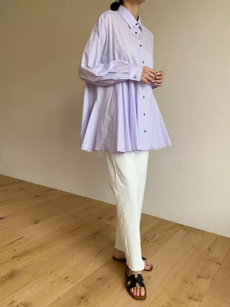 Moi - Korean Women Fashion - #restrostyle - Flare Shirt